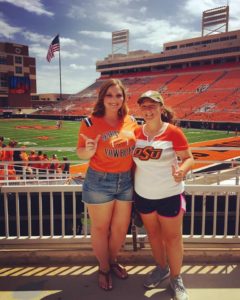 Our first Oklahoma State University football game. 2016